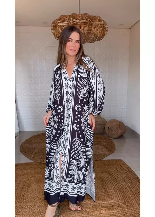 Vestido Cropped Coqueiral Estampado - LUCIELENA LARA