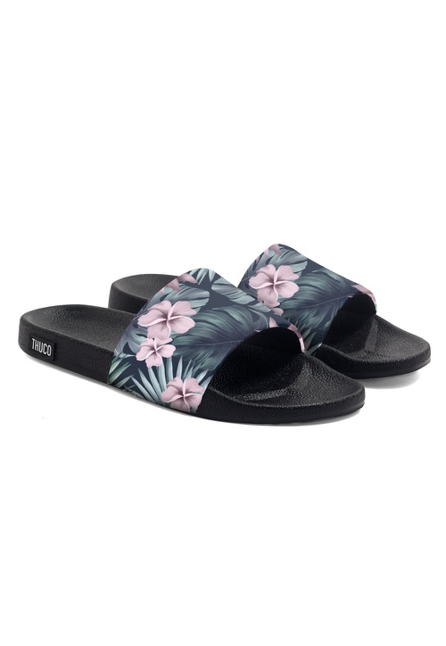 Chinelo Slide Unissex Tropical Flowers Use Thuco -... - Use Thuco