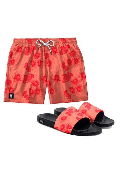 Kit Short e Chinelo Use Thuco Butter Tropical Salm...