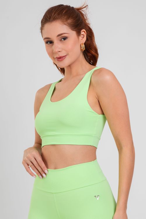 Top Cropped Regata Fitness - Verde Pixy - VASHTI FITNESS