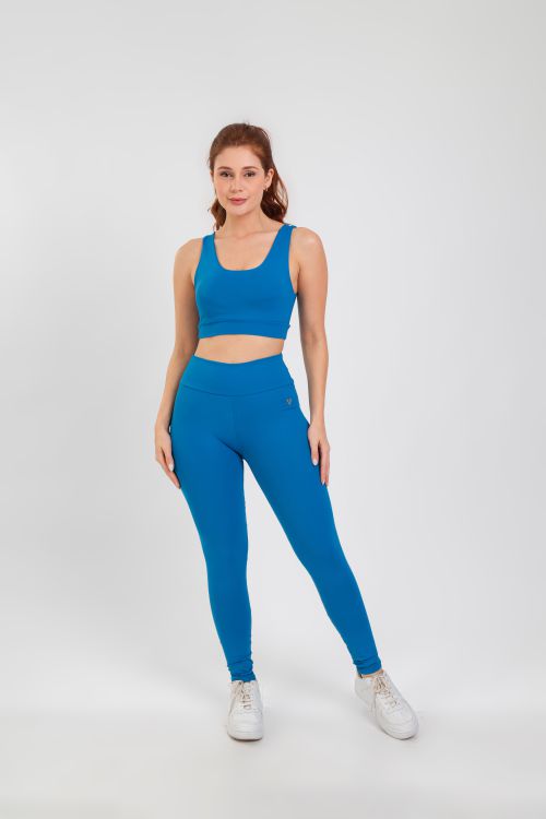 Calça Legging Feminina Básica - Azul Marine - VASHTI FITNESS