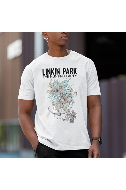 Camiseta Algodão Branca Linkin Park