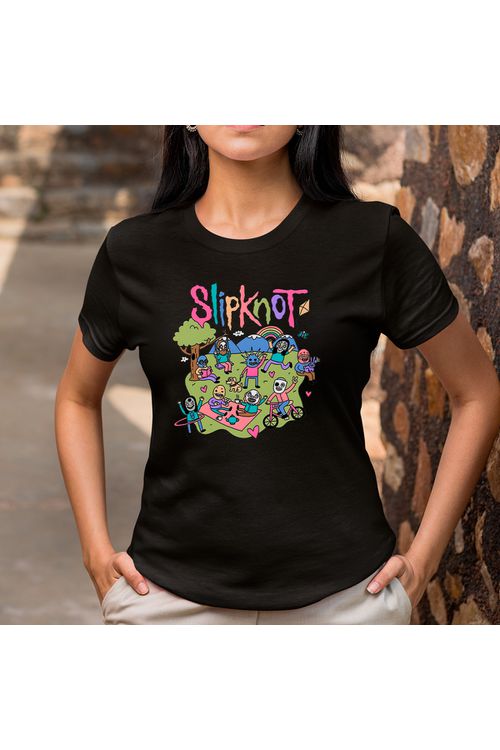 Camiseta Algodão Preta SlipKnot
