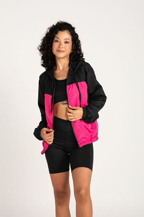 Corta vento clearance rosa e preto
