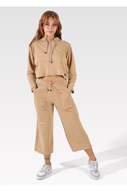 Calça Moletinho Pantacourt Caramelo