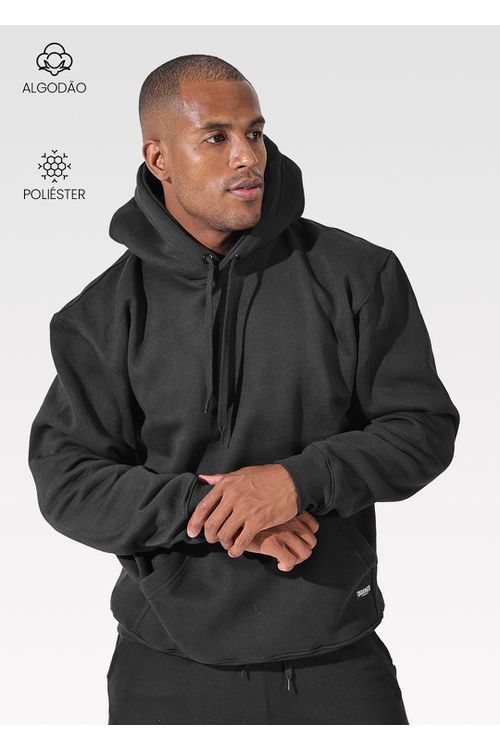 Moletom Canguru Masculino Preto