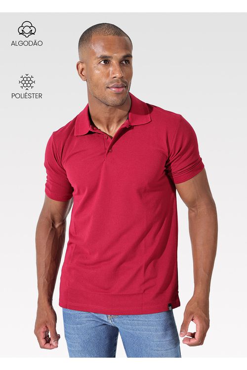 Polo Masculina Bordo