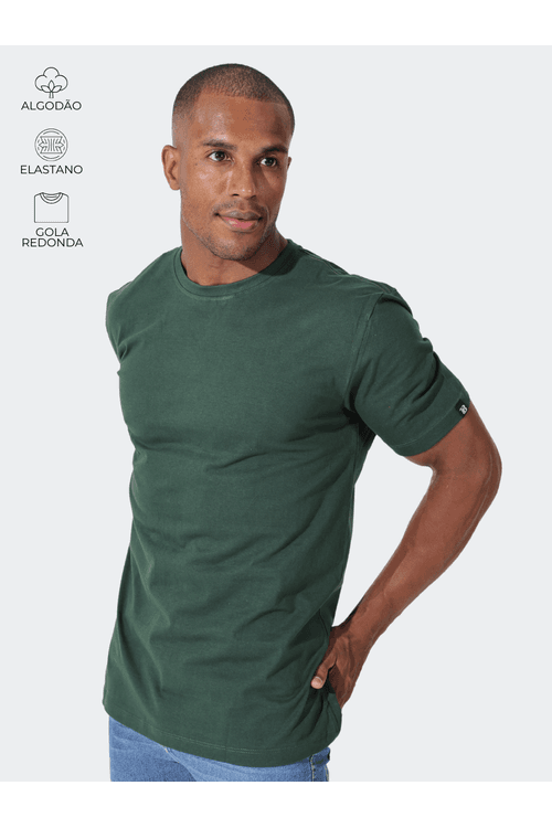 Camiseta Masculina Basic Verde Musgo