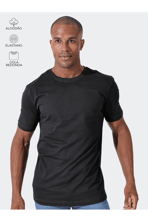 Camiseta Masculina Basic Preta