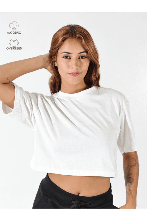 Cropped Oversized Off White