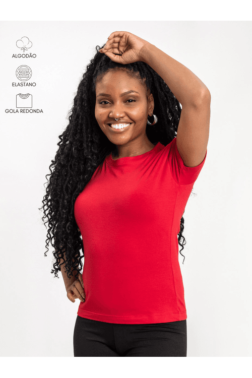 Baby Look Feminina Vermelho