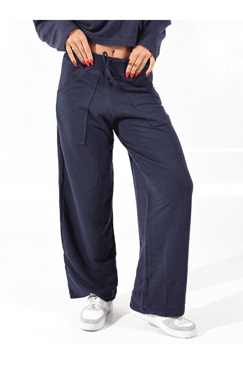 Calça Moletinho Pantalona Marinho