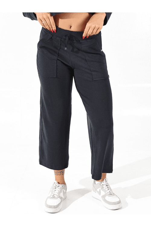 Calça Moletinho Pantalona Preta
