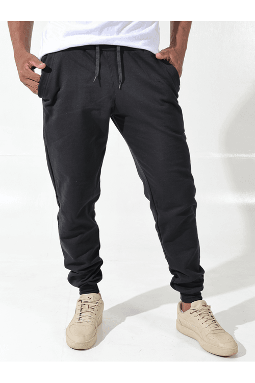 Calça Moletom Masculina Preta
