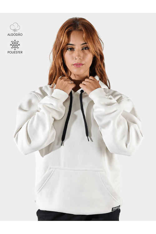 Moletom Canguru Off White