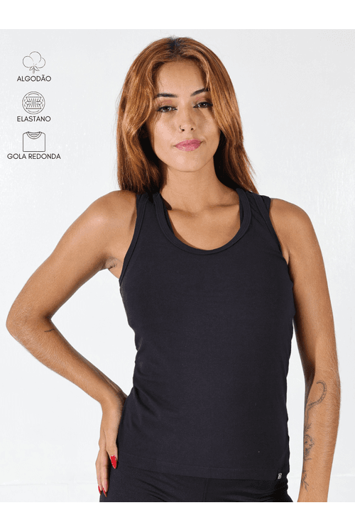 Regata Nadador Feminina Preta