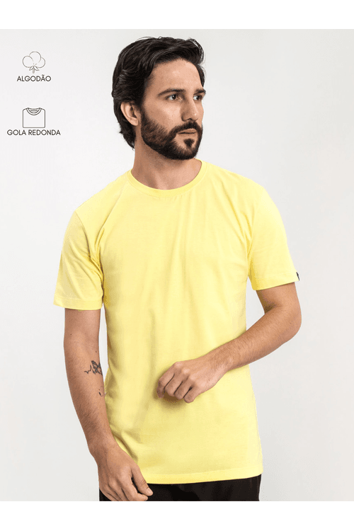 Camiseta Masculina Basic Amarela