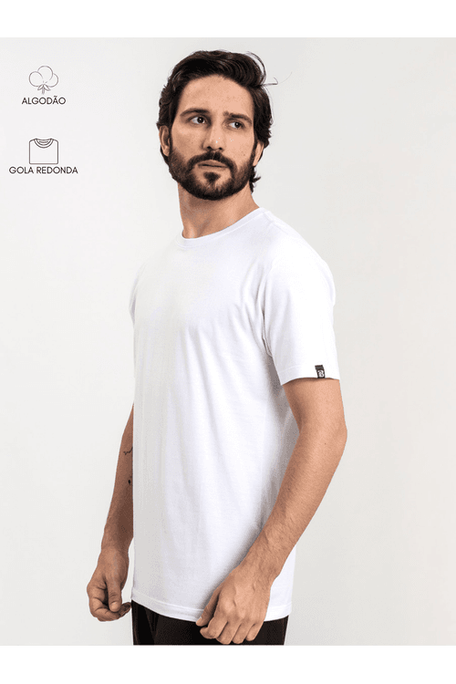 Camiseta Masculina Basic Branca