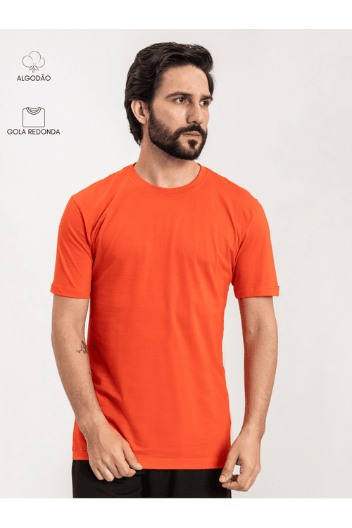 Camiseta Masculina Basic Laranja