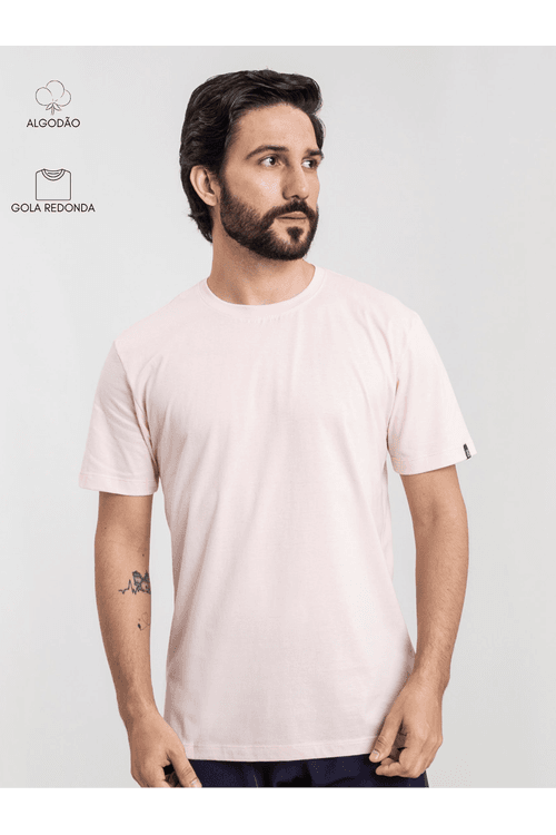 Camiseta Masculina Basic Rosa