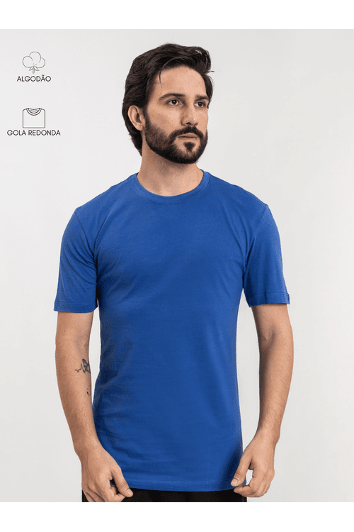 Camiseta Masculina Basic Azul Royal