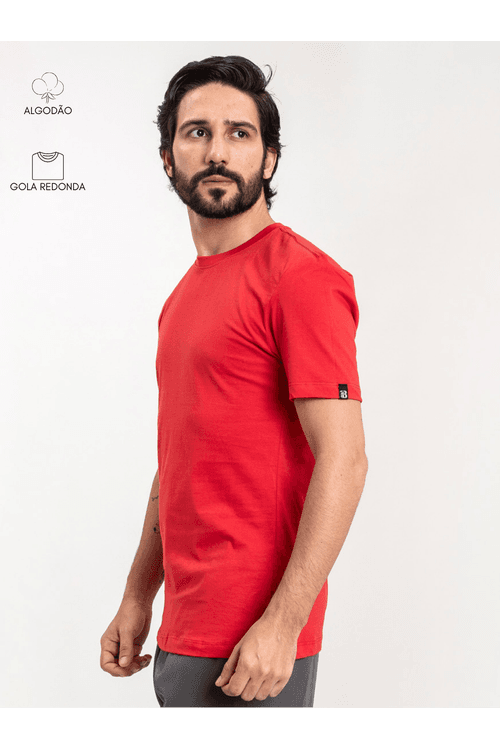 Camiseta Masculina Basic Vermelha