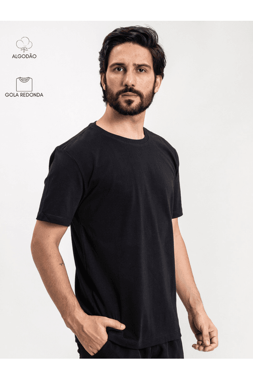 Camiseta Masculina Basic Preta