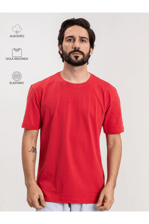 Camiseta Masculina Basic Vermelho