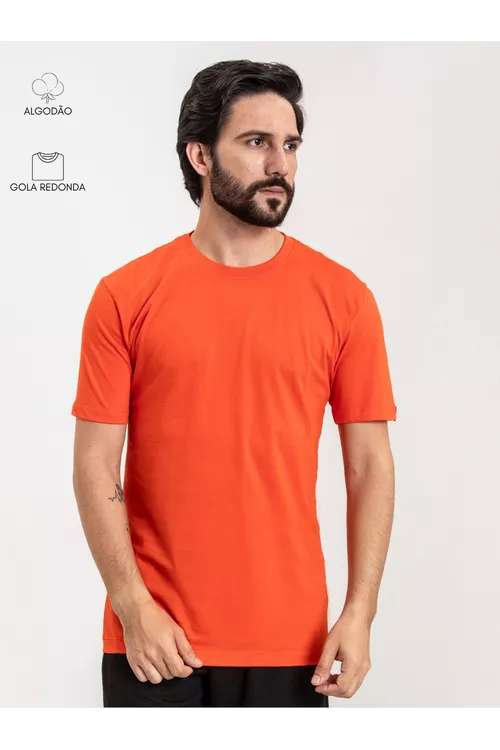Camiseta Masculina Basic Laranja