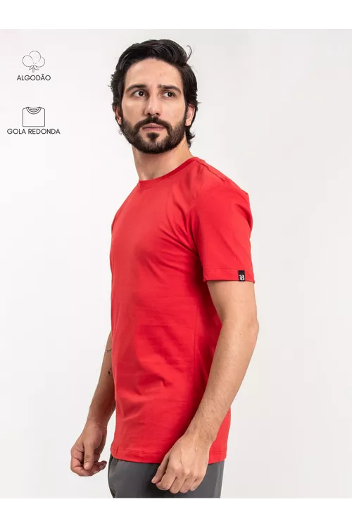 Camiseta Masculina Basic Vermelha
