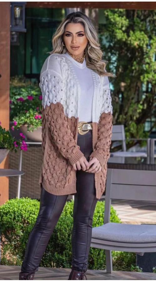 CARDIGAN AURORA MARROM