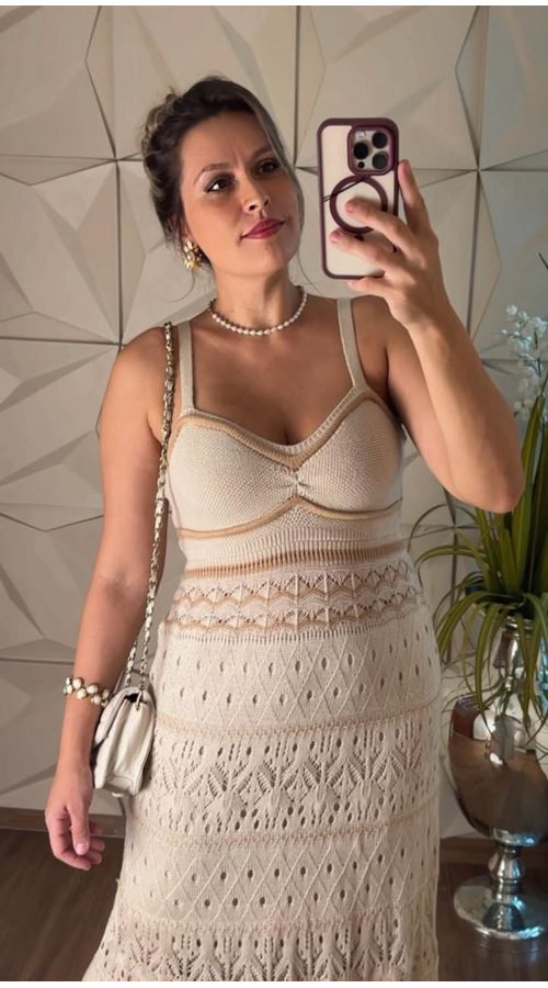 VESTIDO HELENA AREIA