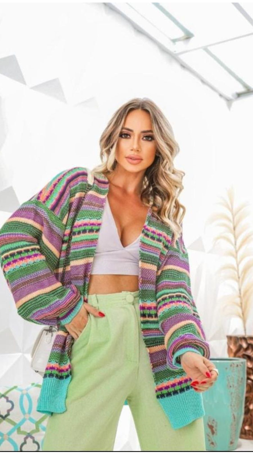 CARDIGAN ANDRESSA AQUAMARINE