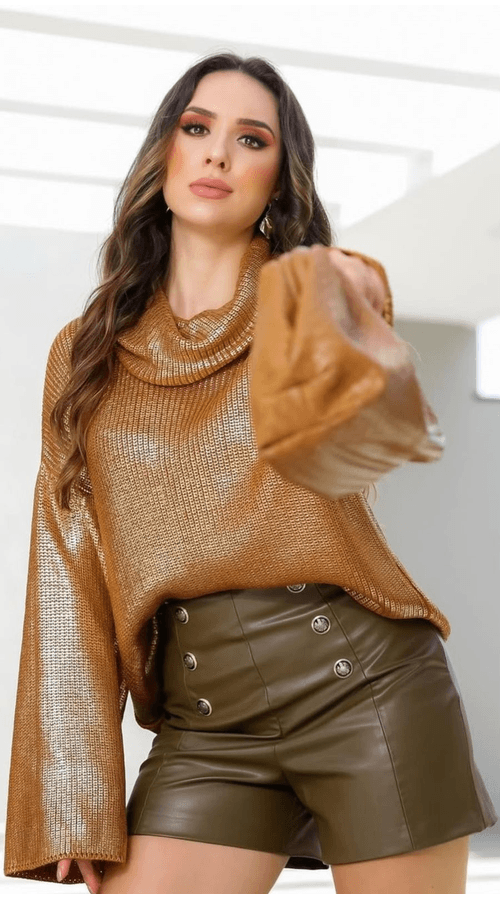 BLUSA FRANCIELE MARROM