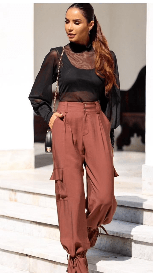 CALÇA YEDA MARROM