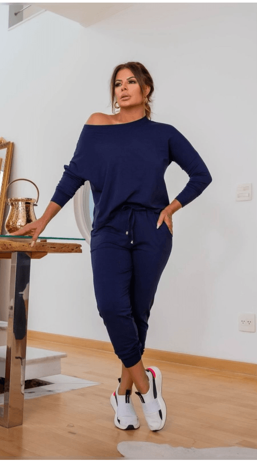 CONJUNTO SARAH AZUL MARINHO