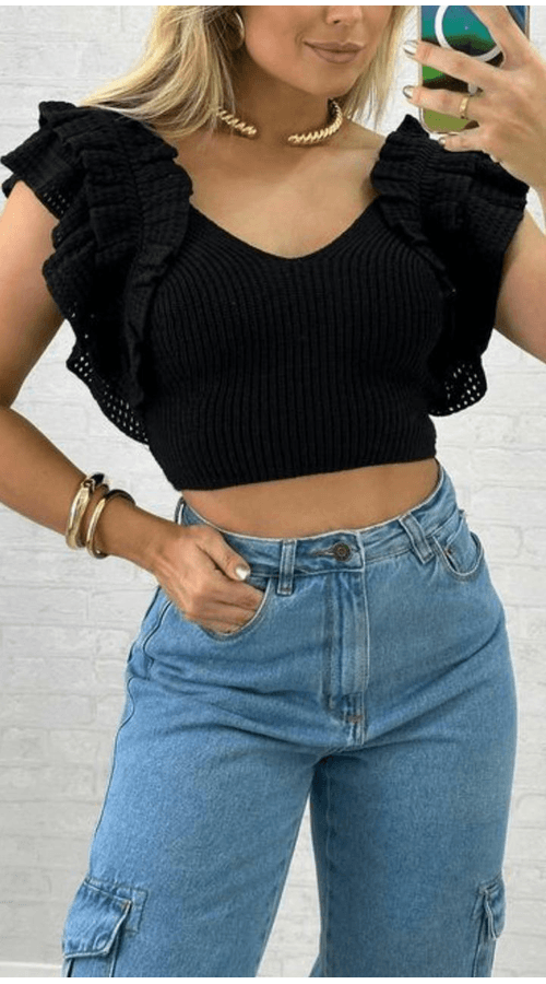 CROPPED LÍVIA PRETO