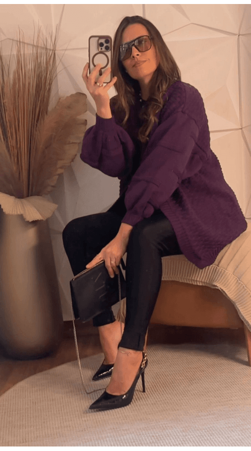 CARDIGAN ELISA ROXO