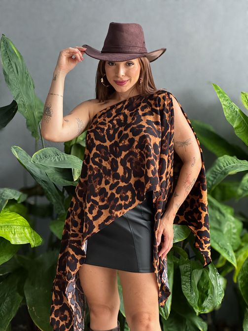 Blusa Capa Manga Longa ESTAMPADO ANIMAL PRINT - LOJA TUTTI FRUTTI