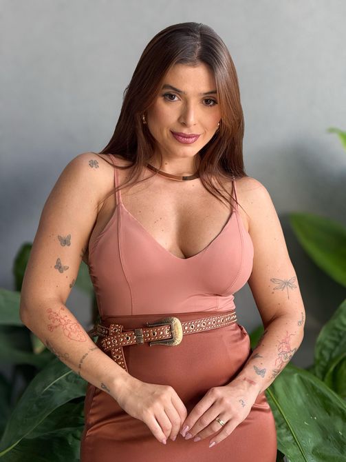 Body Maiô Alças Finas CAPUCCINO - LOJA TUTTI FRUTTI