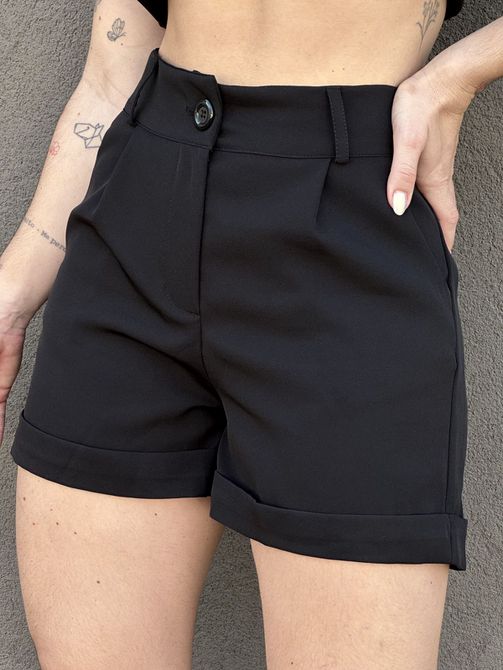 Shorts Alfaiataria Barra Italiana PRETO - LOJA TUTTI FRUTTI