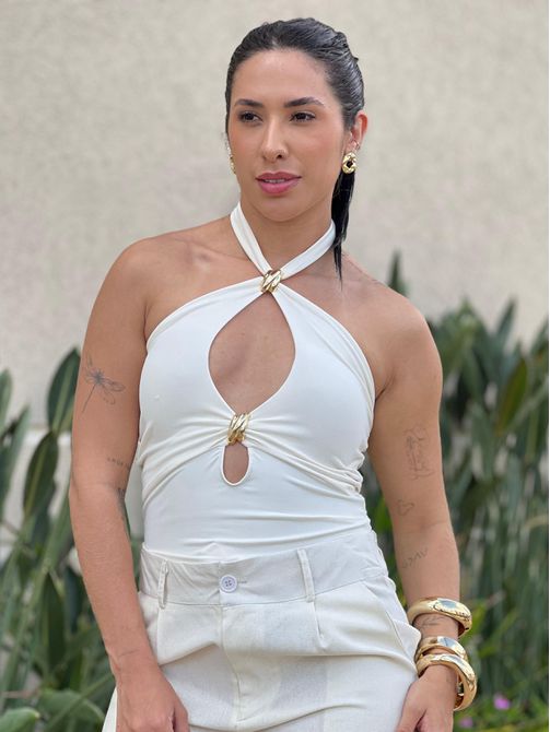 Body Talita com Detalhes e Ferragem em Ferragem CR... - LOJA TUTTI FRUTTI