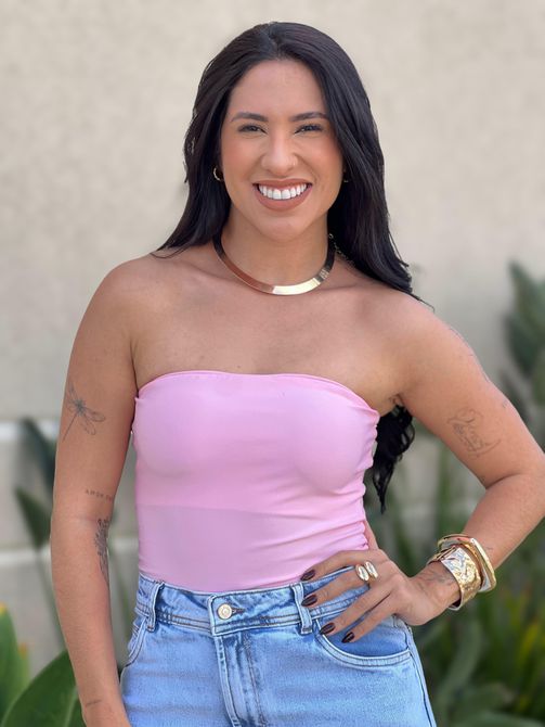Cropped Tube Top ROSA CLARO - LOJA TUTTI FRUTTI