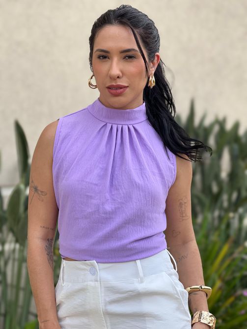 Blusa Geise Cavada LAVANDA - LOJA TUTTI FRUTTI