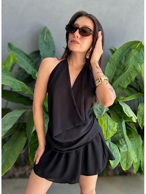 Conjunto Amanda Shorts Saia e Blusa Frente única P... - LOJA TUTTI FRUTTI