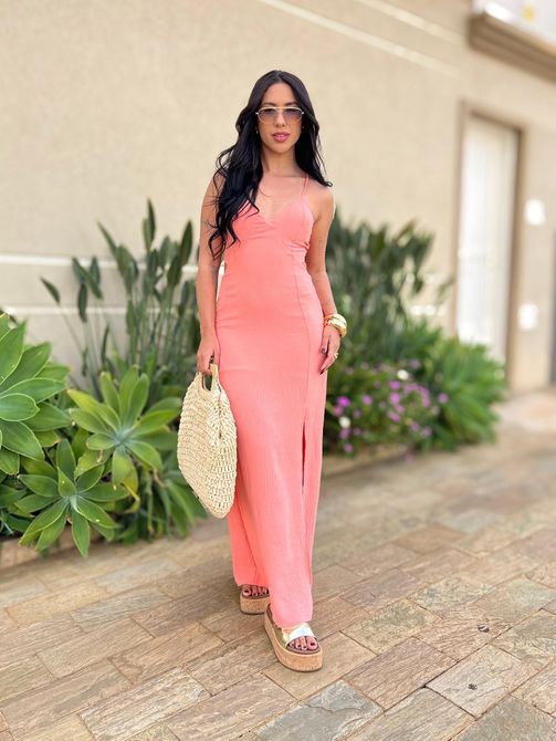Vestido Longo Aria SALMÃO - LOJA TUTTI FRUTTI