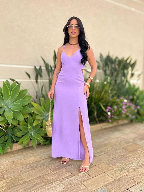 Vestido Longo Aria LILAS - LOJA TUTTI FRUTTI