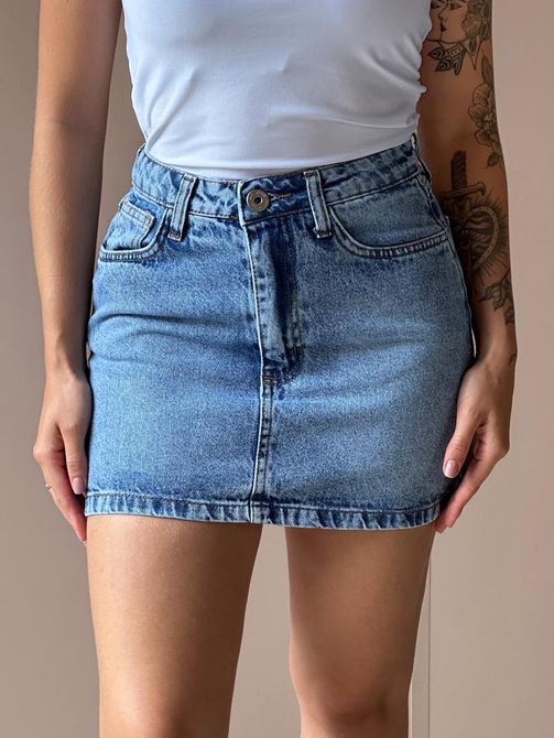 Saia Jeans Nexxo 07 LAVAGEM MEDIA - LOJA TUTTI FRUTTI