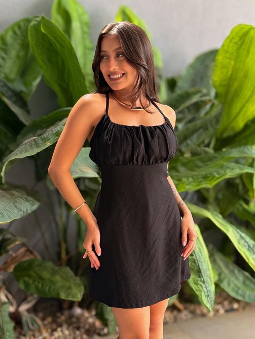 Macaquinho Celeste PRETO - LOJA TUTTI FRUTTI