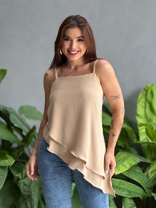 Bata Assimetrica BEGE - LOJA TUTTI FRUTTI